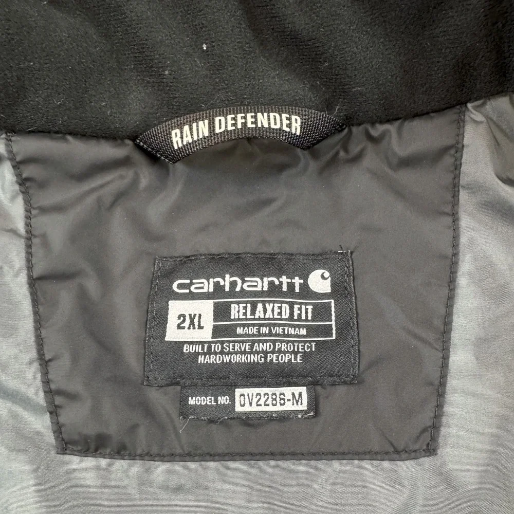 Carhartt Model 0V2286-M Rain Defender Puffer Vest Black Men 2xl Gorpcore